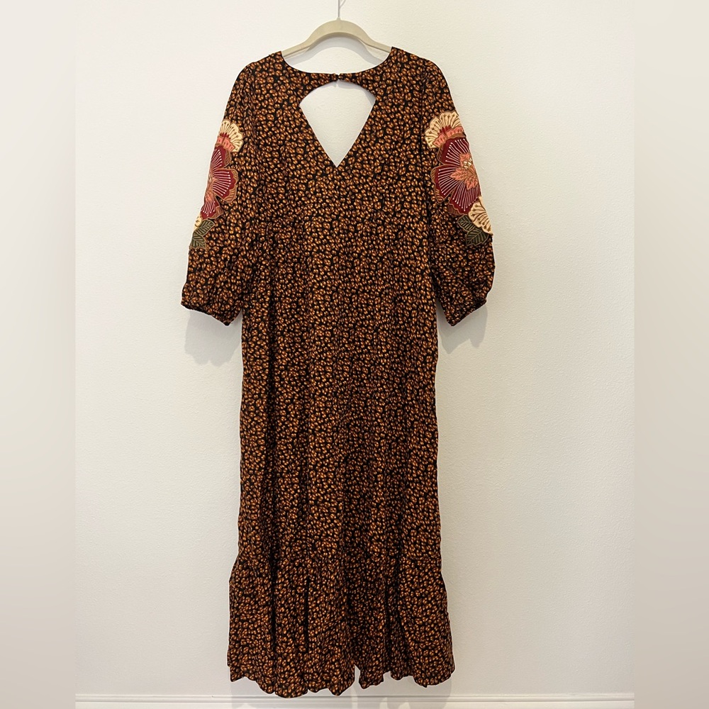 Farm Rio Embroidered Cut Out Dress